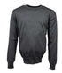 Pull gris col rond-100% laine vierge